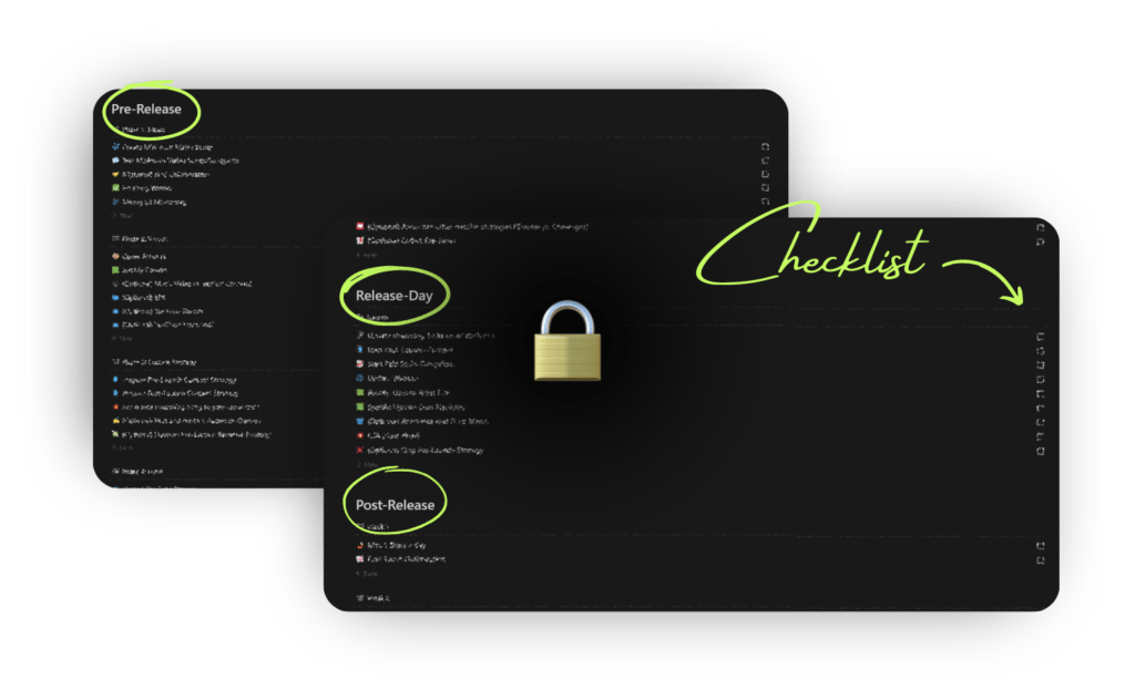 visual demonstration of the release system notion template